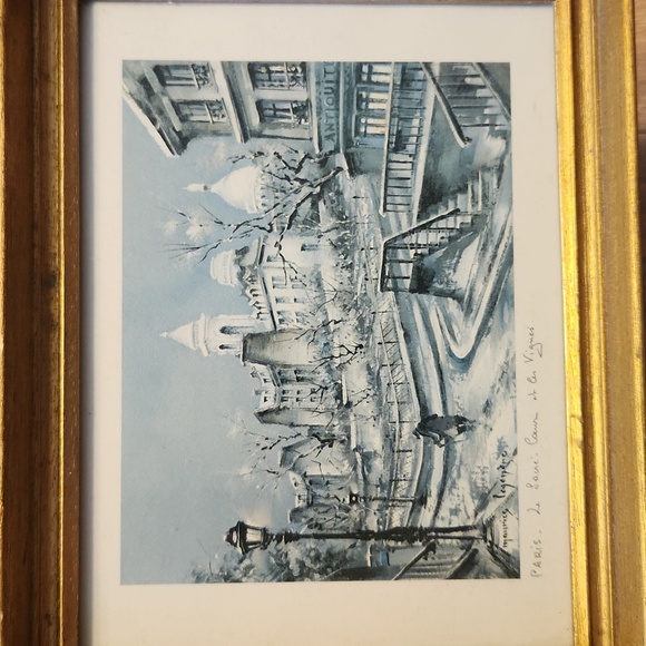 Vintage Framed Print Paris Le Sacré Coeur Et Les Vignes by Maurice Legendre - Picture 5 of 11